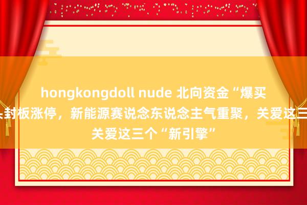 hongkongdoll nude 北向资金“爆买”！风电龙头封板涨停，新能源赛说念东说念主气重聚，关爱这三个“新引擎”