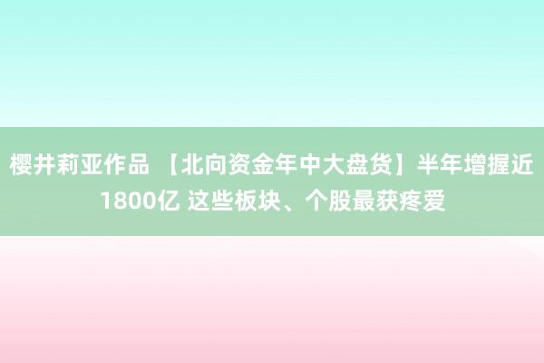 樱井莉亚作品 【北向资金年中大盘货】半年增握近1800亿 这些板块、个股最获疼爱