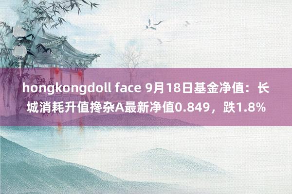 hongkongdoll face 9月18日基金净值：长城消耗升值搀杂A最新净值0.849，跌1.8%