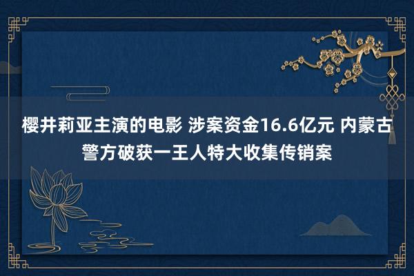 樱井莉亚主演的电影 涉案资金16.6亿元 内蒙古警方破获一王人特大收集传销案