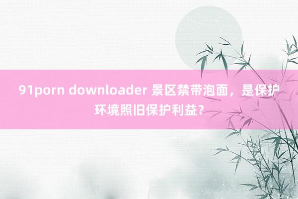 91porn downloader 景区禁带泡面，是保护环境照旧保护利益？