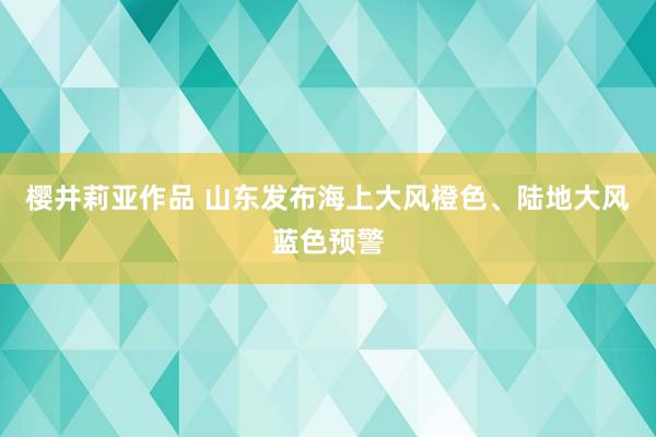 樱井莉亚作品 山东发布海上大风橙色、陆地大风蓝色预警