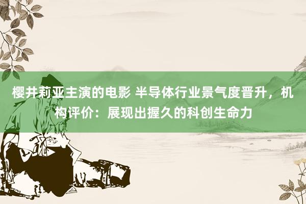 樱井莉亚主演的电影 半导体行业景气度晋升，机构评价：展现出握久的科创生命力