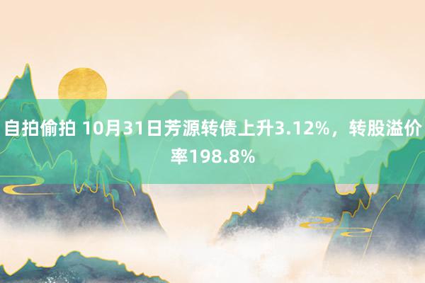 自拍偷拍 10月31日芳源转债上升3.12%，转股溢价率198.8%