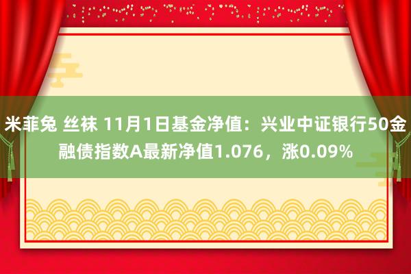 米菲兔 丝袜 11月1日基金净值：兴业中证银行50金融债指数A最新净值1.076，涨0.09%