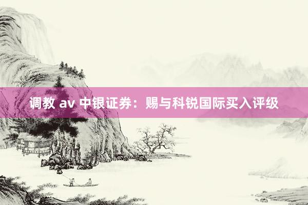 调教 av 中银证券：赐与科锐国际买入评级