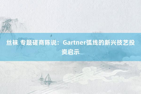 丝袜 专题磋商陈说：Gartner弧线的新兴技艺投资启示