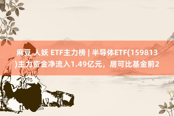 麻豆 人妖 ETF主力榜 | 半导体ETF(159813)主力资金净流入1.49亿元，居可比基金前2